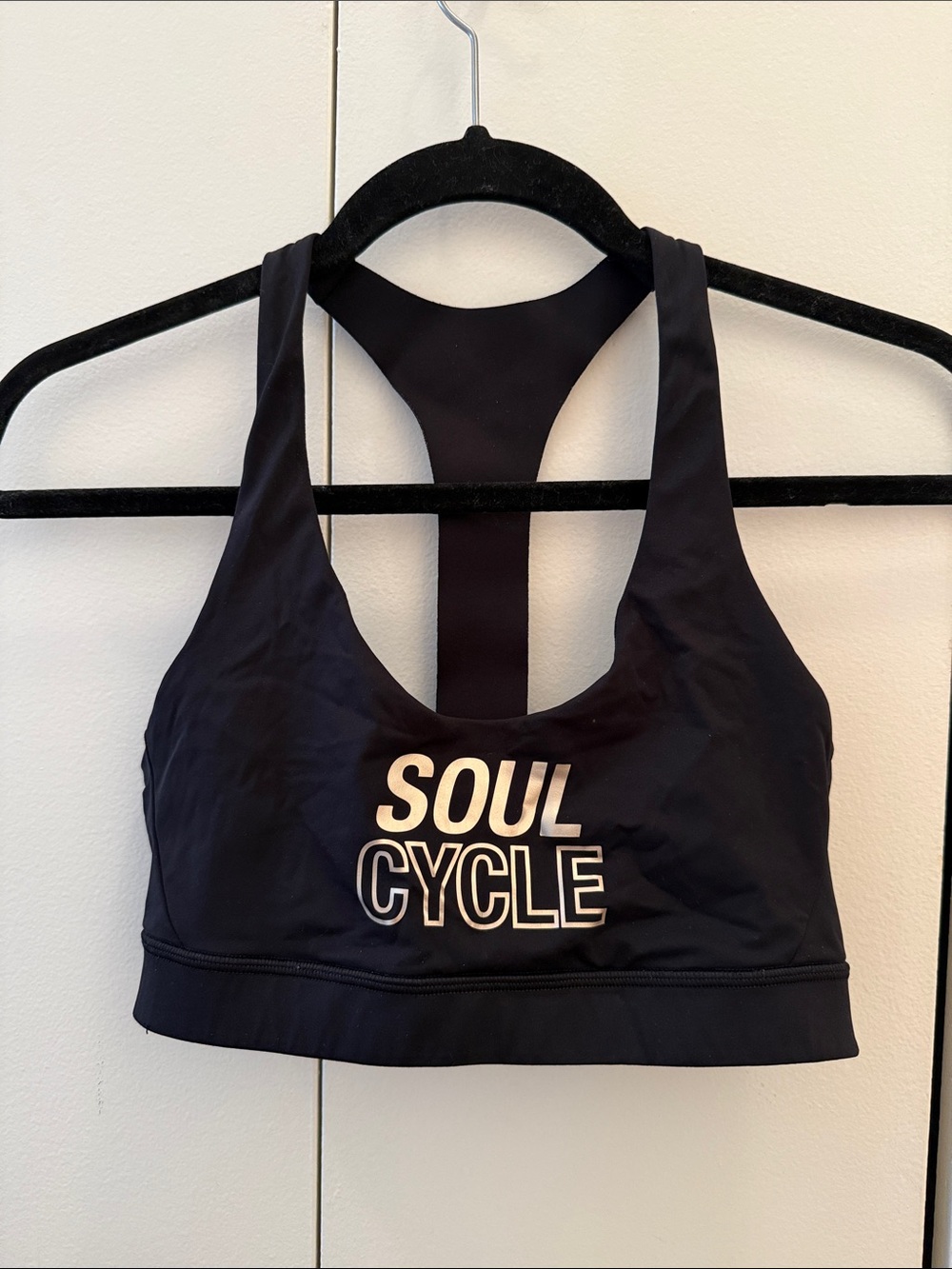 soulcycle Black lululemon Racerback Logo Sports Bra